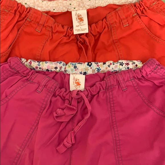 Kathy Peterson Pants - Pink and Orange Scrub Bottoms